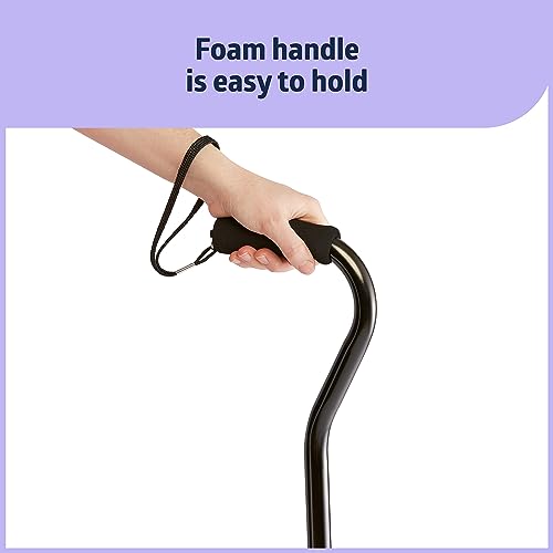 Medline Aluminum Offset Walking Cane for Seniors & Adults is Portable and Lightweight for Balance, Knee Injuries, Mobility & Leg Surgery Recovery