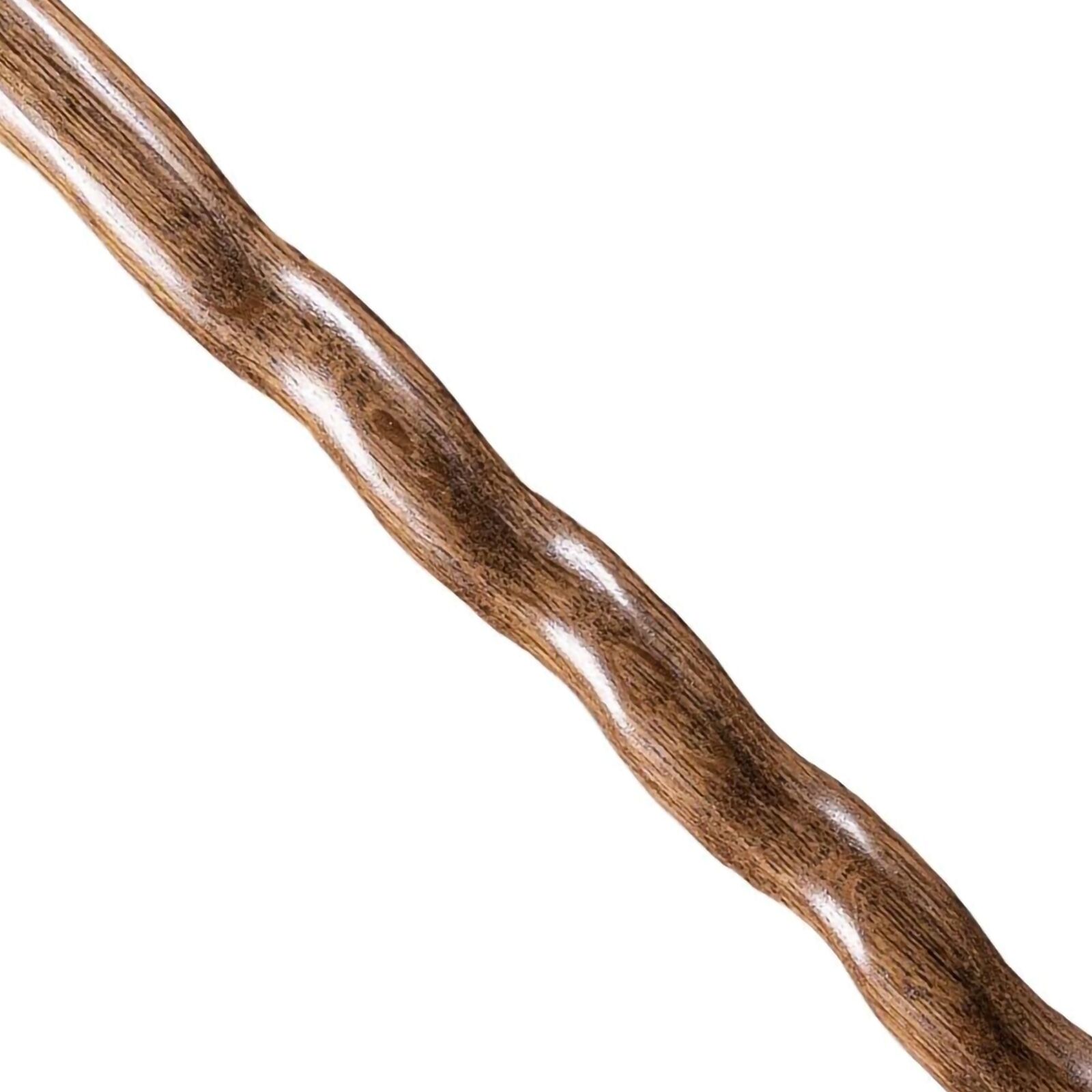 Brazos Twisted Brown Oak Wood Round Handle Cane 37 Inch Height