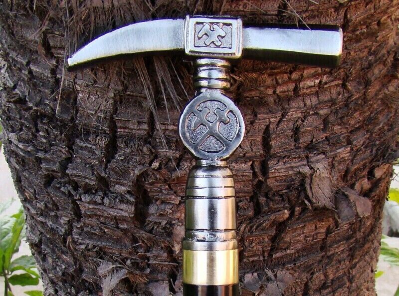 37 INCH LONG GENTLEMEN'S CLASSIC STYLE DESIGN WALKING CANE STICK PEWTER HANDLE