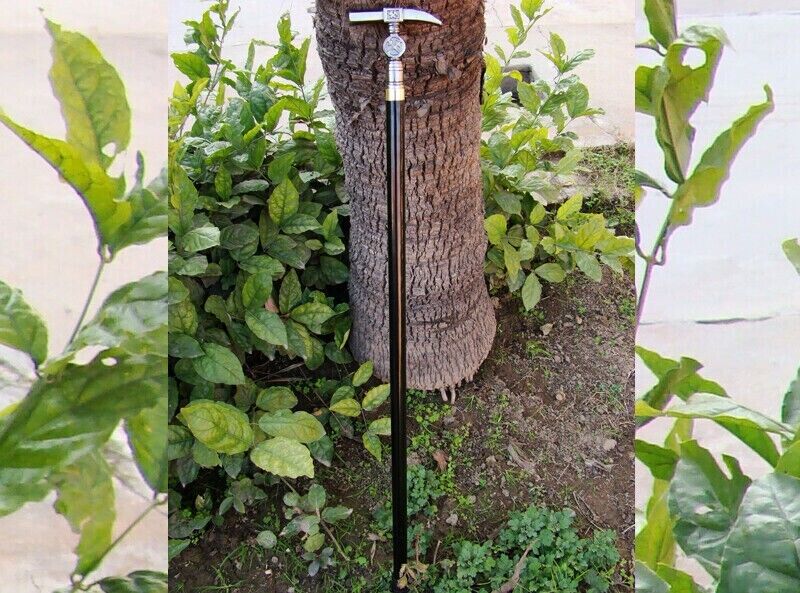 37 INCH LONG GENTLEMEN'S CLASSIC STYLE DESIGN WALKING CANE STICK PEWTER HANDLE