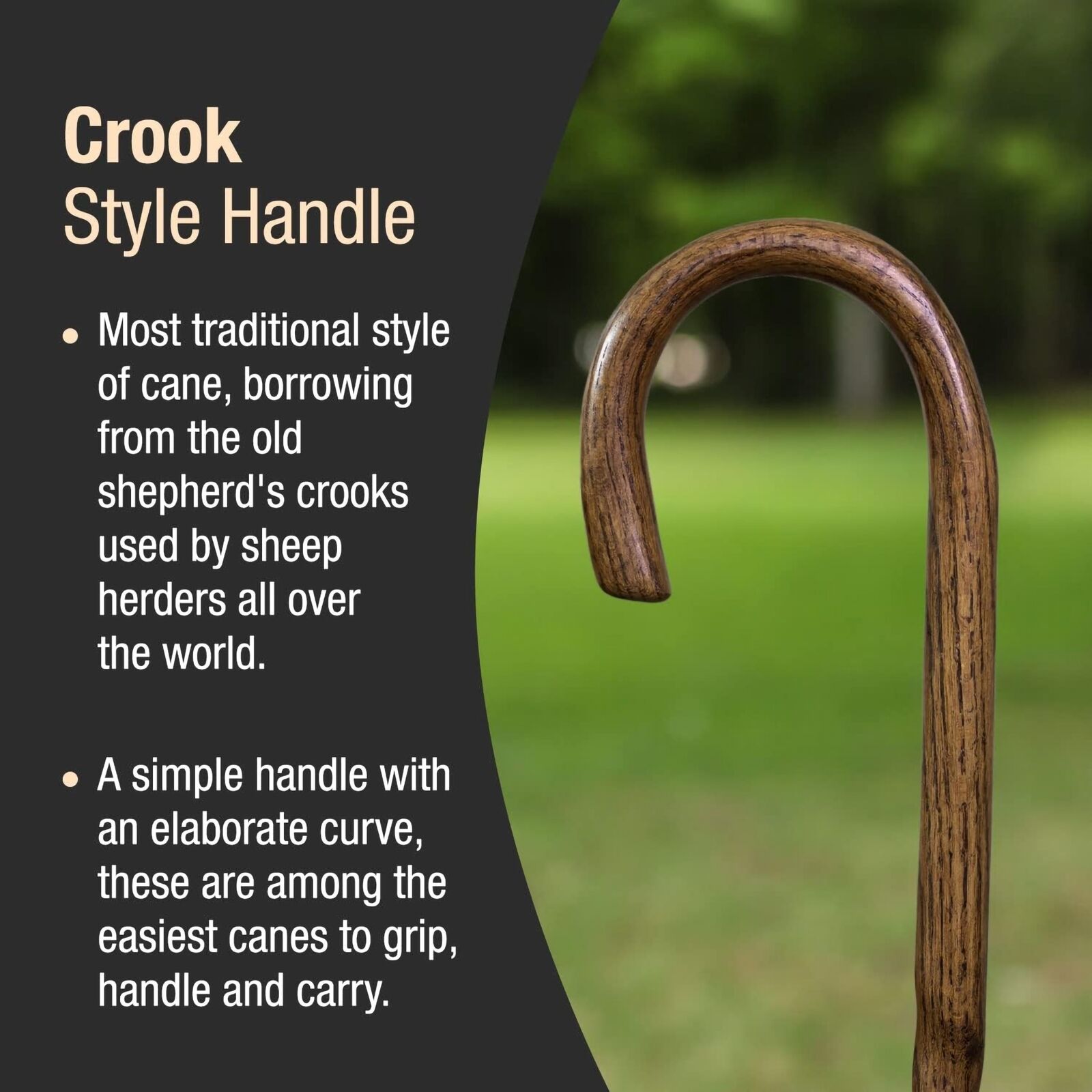 Brazos Twisted Brown Oak Wood Round Handle Cane 37 Inch Height
