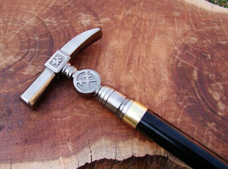 37 INCH LONG GENTLEMEN'S CLASSIC STYLE DESIGN WALKING CANE STICK PEWTER HANDLE