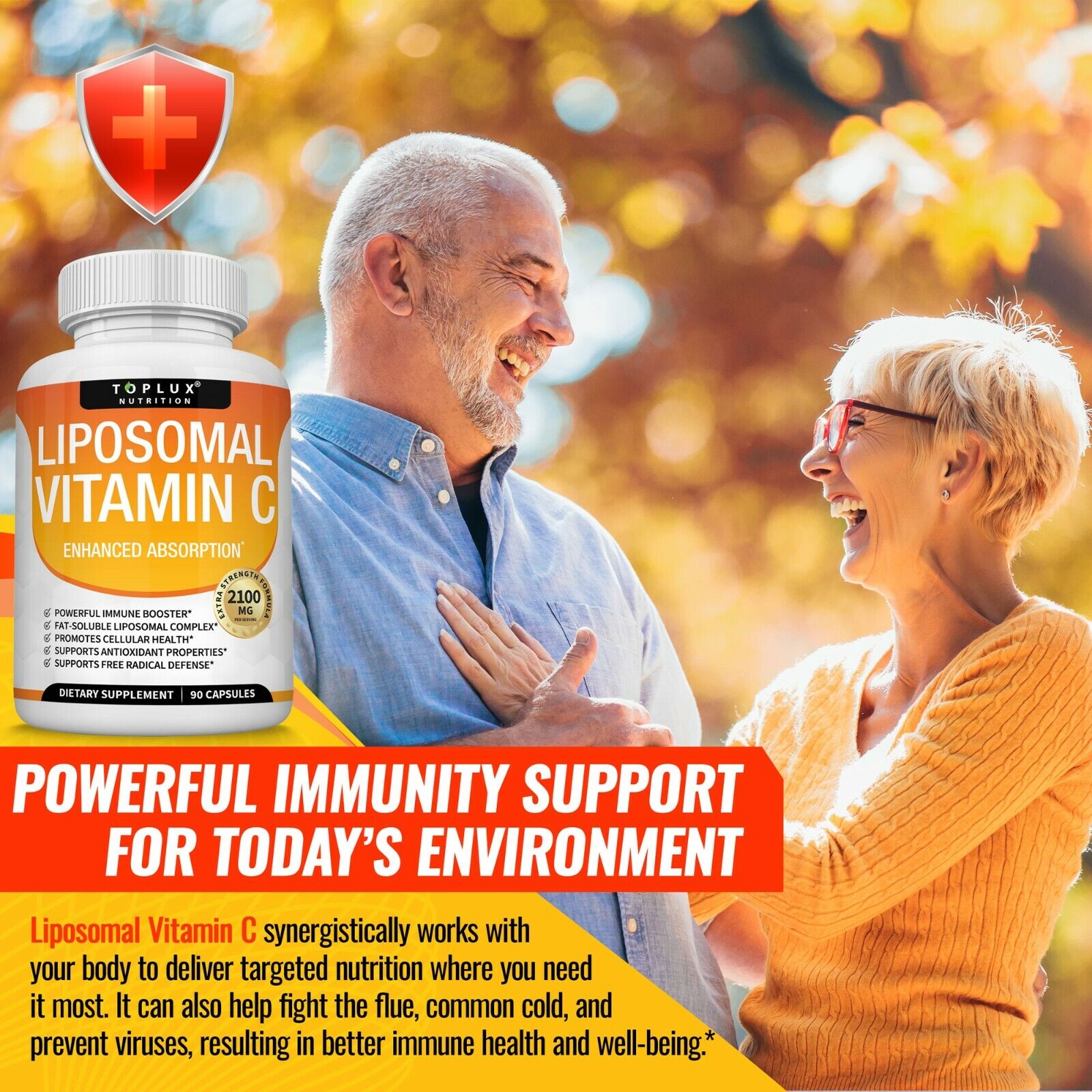 Liposomal Vitamin C 2100 MG Capsules (2 PACK) High Absorption Vitamin C Pills 