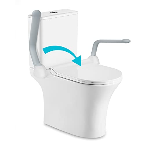 Senior Toilet Safety Rails, Foldable Handles, Heavy Duty