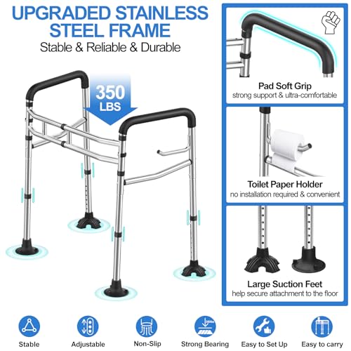 Senior Citizens' Stainless Steel Toilet Safety Rail