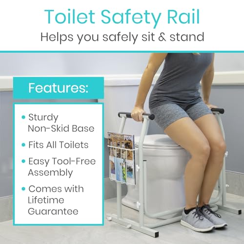 Adjustable Height Toilet Safety Rails for Seniors