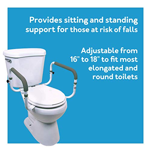 Adjustable Width Toilet Safety Rails for Seniors