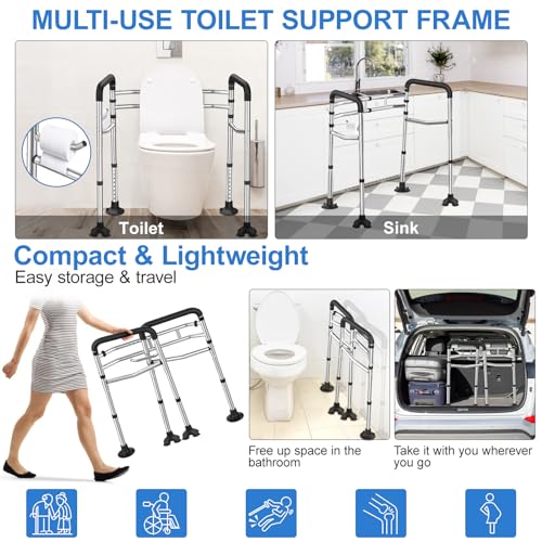 Senior Citizens' Stainless Steel Toilet Safety Rail