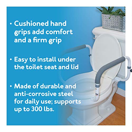 Adjustable Width Toilet Safety Rails for Seniors