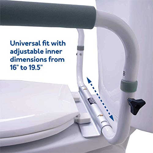 Adjustable Width Toilet Safety Rails for Seniors