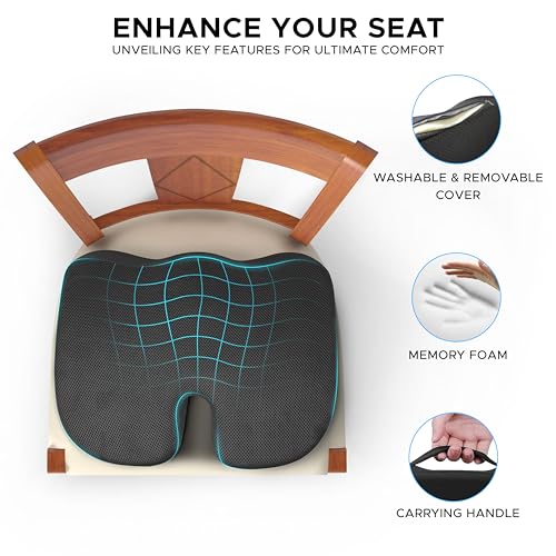 Senior's Pressure Relief Seat Cushion | Sciatica & Back Pain Relief