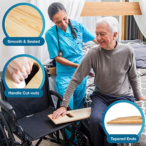 Heavy-Duty Wood Transfer Board for Senior & Handicap Care