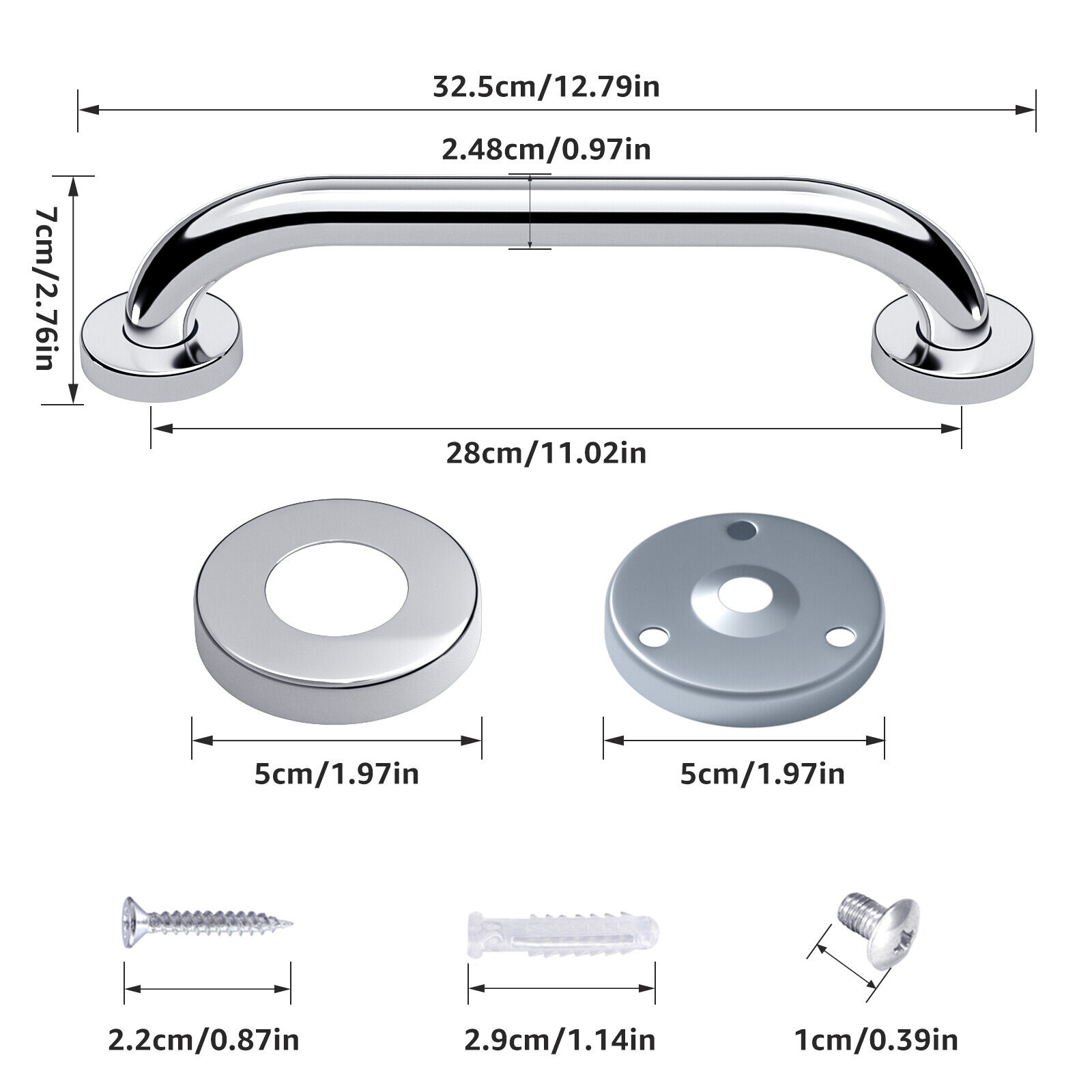 Senior-Friendly Bathroom Shower Grab Bar