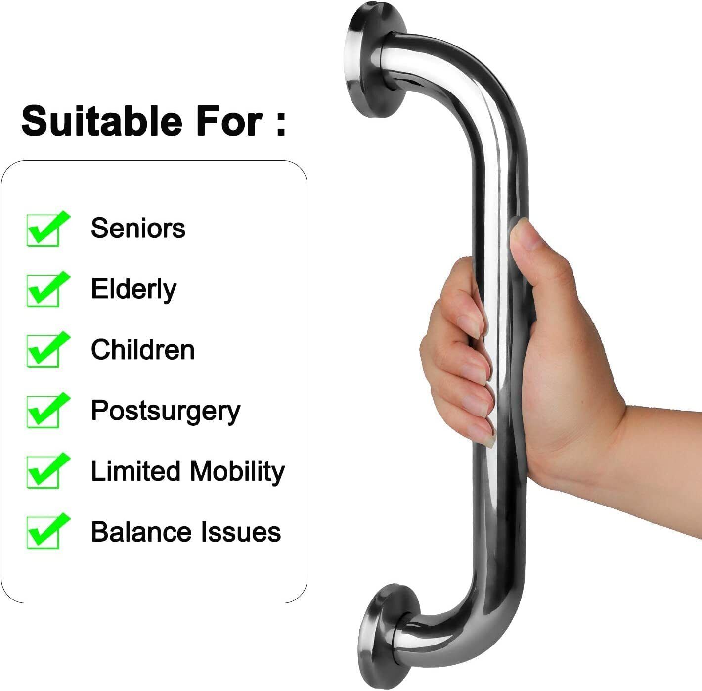 12" Shower Grab Bar for Elderly and Pregnant