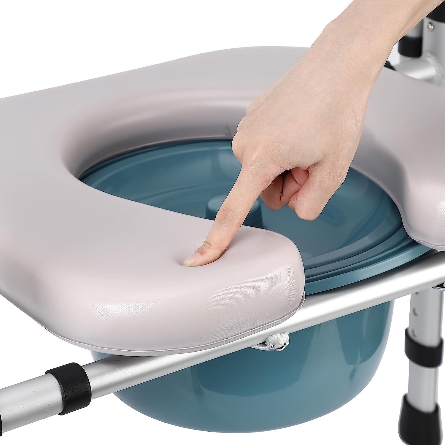 Elderly Handicap Adjustable Toilet Seat Riser with Arms