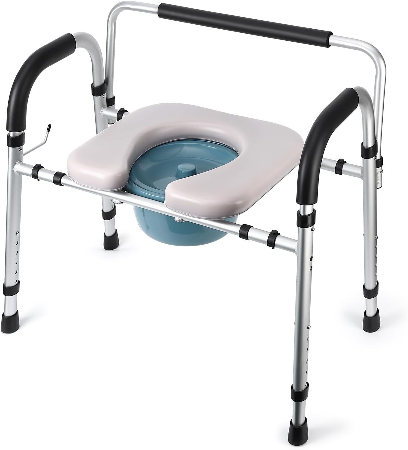 Elderly Handicap Adjustable Toilet Seat Riser with Arms
