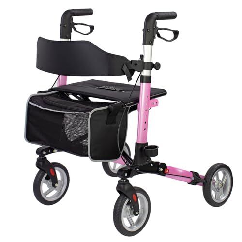 Lightweight Foldable Rollator Walker for Seniors