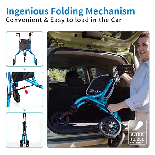 Premium 3 Wheel Rollator Walker - Lightweight & Foldable