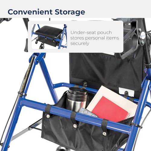 Aluminum Rollator Walker with Removable Back Support