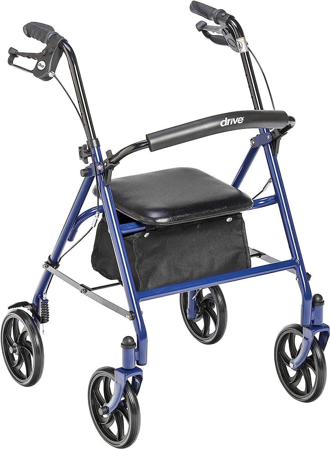 Height Adjustable 4-Wheel Rollator Walker for Seniors