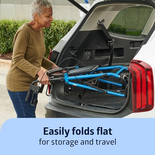 Rollator Walker: Senior Mobility Aid with 300lb Capacity