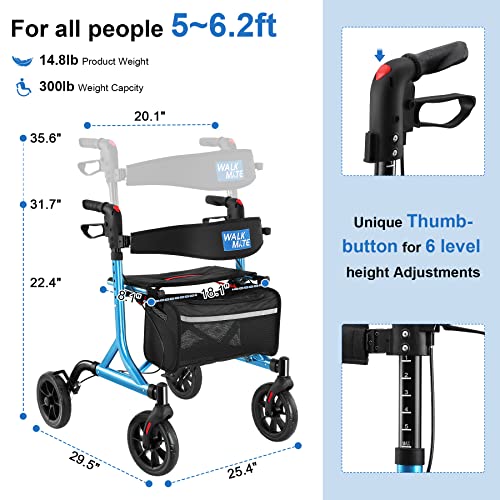 Senior Walker with Cup Holder and Height Adjustment