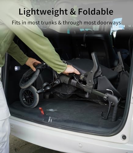 2-in-1 Rollator Wheelchair Combo, Lightweight with Seat