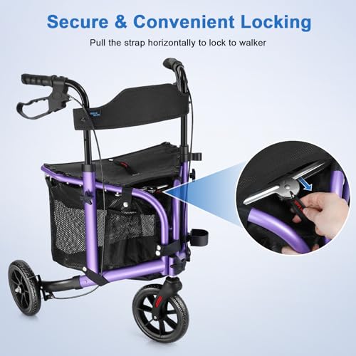Slim Seniors 3-Wheel Rollator Walker