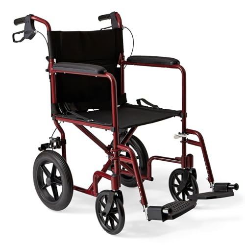Lightweight Folding Transport Wheelchair for Senior Citizens