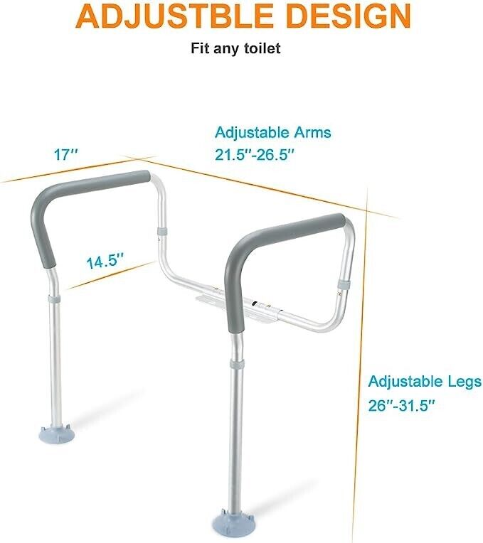 OasisSpace Medical Toilet Rail for Senior Citizens