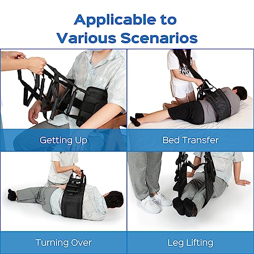 Senior Care Transfer Sling: 10-Handle Mobility Belt