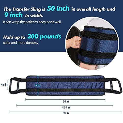 Senior Care Non-Slip Transfer Sling with Padded Handles