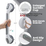 16 Inch Suction Cup Shower Grab Bar for Seniors