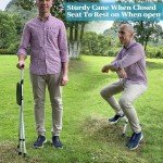Portable Folding Walking Cane Seat for Senior Citizens