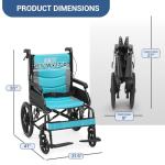 monicare Lightweight Wheelchair with Swing-Away Footrests 17.5" Seat