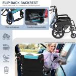 monicare Lightweight Wheelchair with Swing-Away Footrests 17.5" Seat