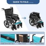 monicare Lightweight Wheelchair with Swing-Away Footrests 17.5" Seat