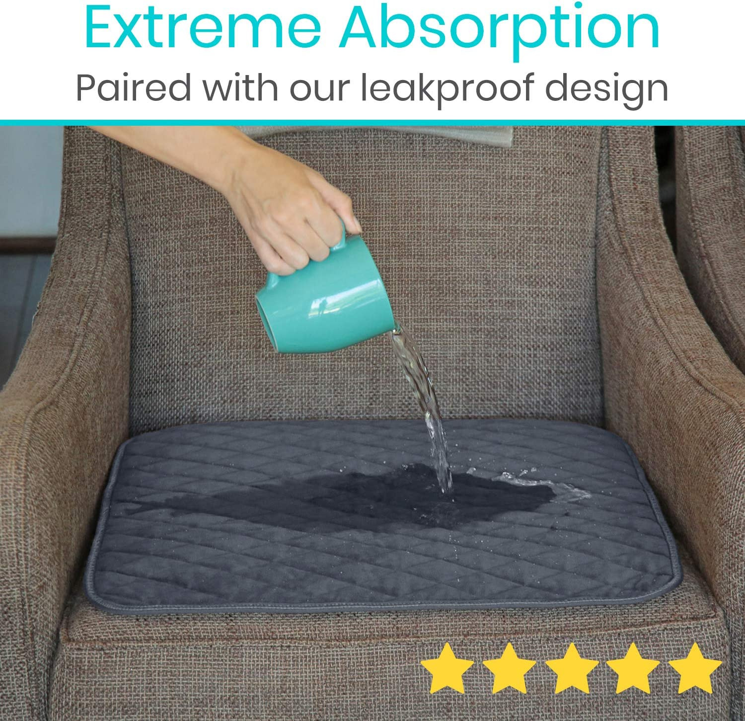 Senior Incontinence Chair Pads - Waterproof & Reusable