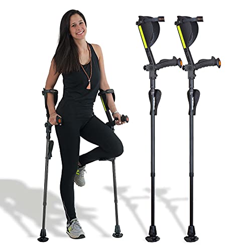 Ergobaum 7G: Adjustable Forearm Crutches with LED Lights
