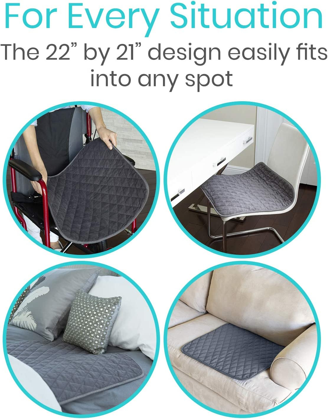 Senior Incontinence Chair Pads - Waterproof & Reusable