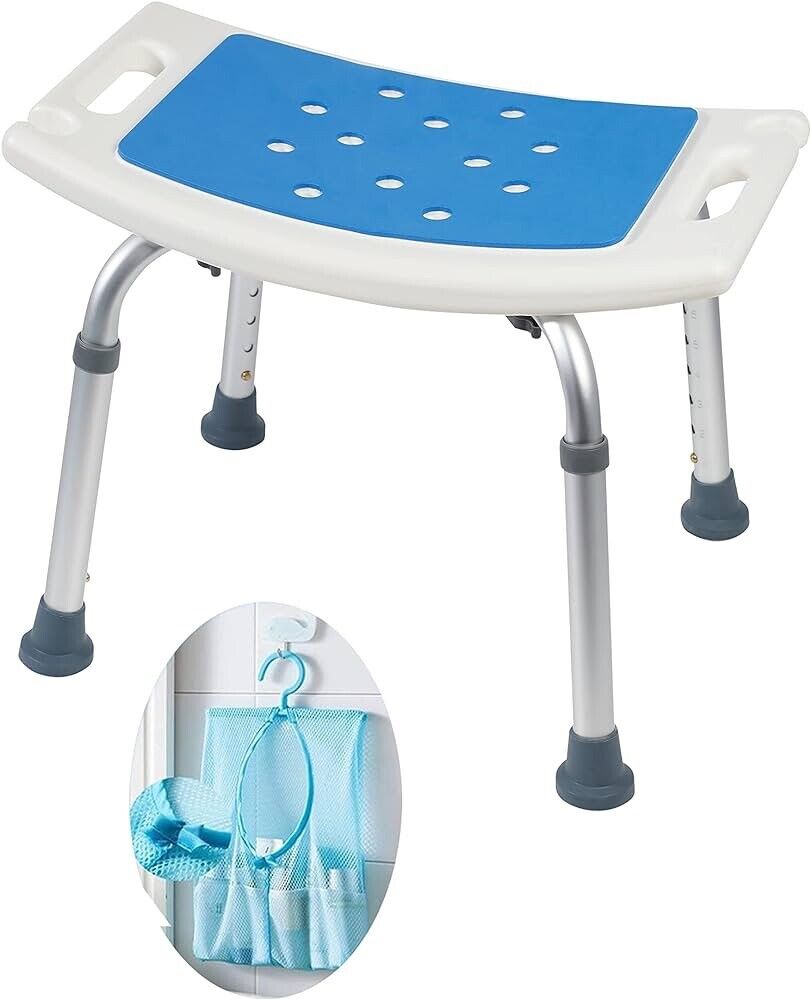 Heavy Duty Stainless Steel Shower Chair Bath Seat, 300lbs Adjustable Bath Seat