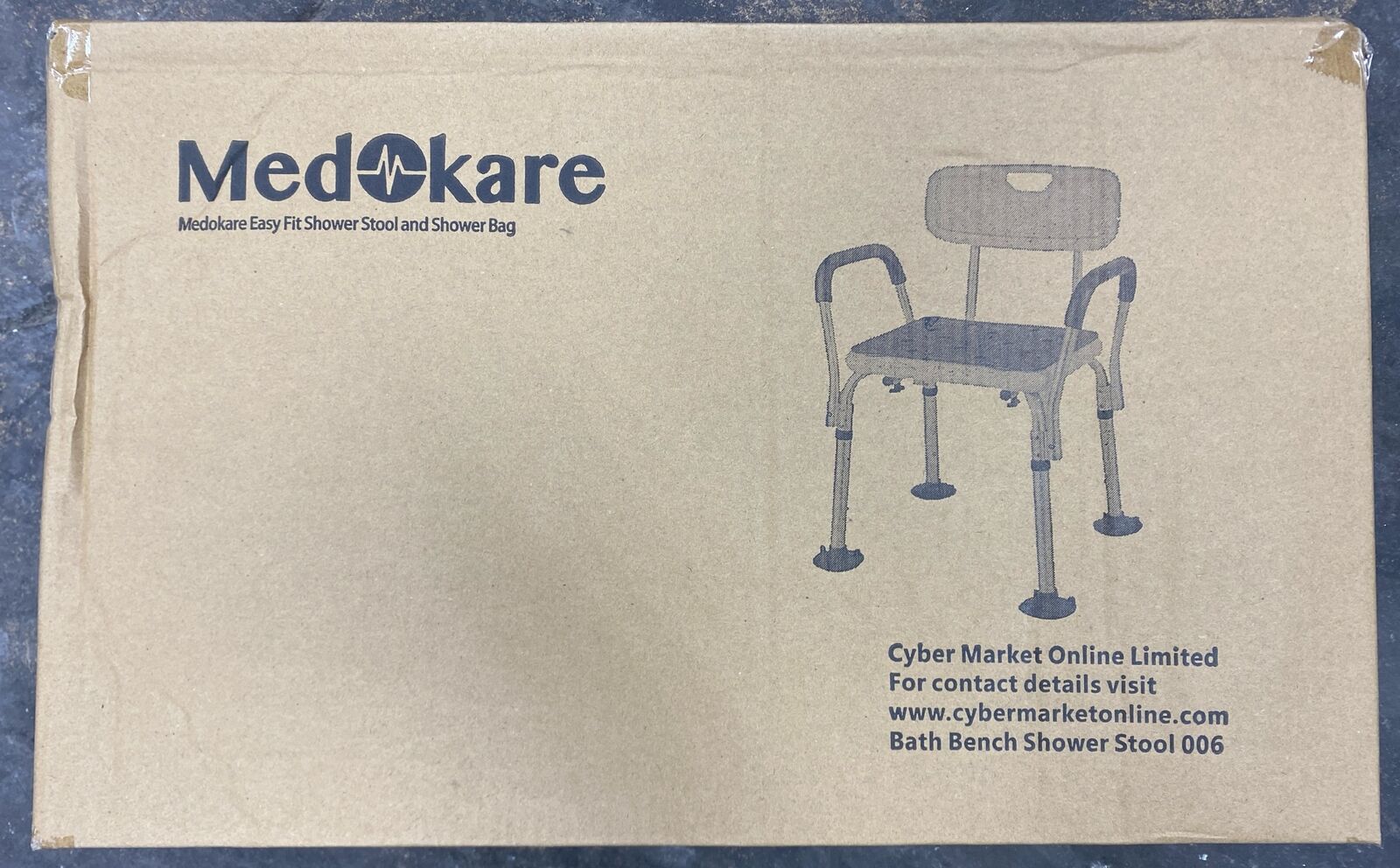 Medokare- Shower Chair With Back- Padded Shower Seat With Handles+ Bag- NEW!!