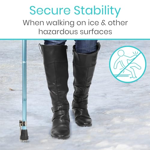4-Prong Senior Cane Tips for Winter Safety