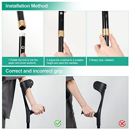Adjustable Forearm Crutches for Senior Citizens