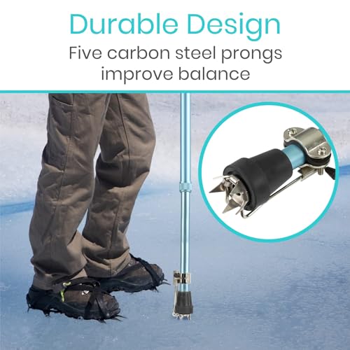 4-Prong Senior Cane Tips for Winter Safety
