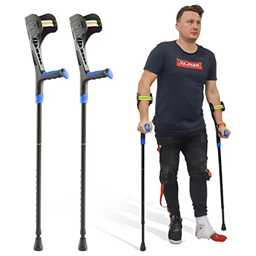 BigAlex Adjustable Lightweight Forearm Crutches (1 Pair)