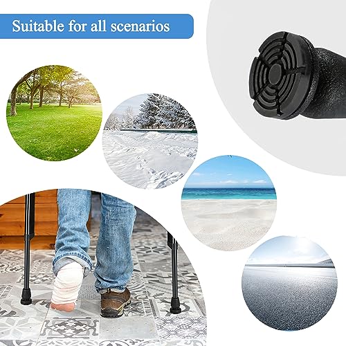 Sturdy Adjustable 2-in-1 Crutches for Seniors (2 Pack)