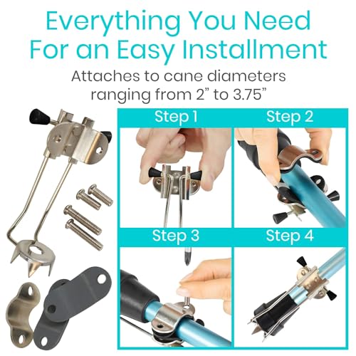 4-Prong Senior Cane Tips for Winter Safety