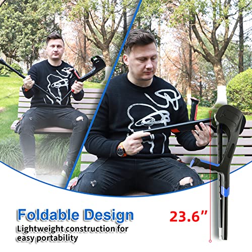 BigAlex Adjustable Forearm Crutches for Seniors (Blue)