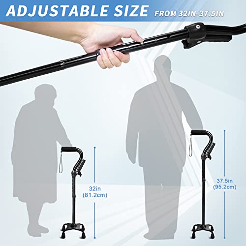 Foldable Walking Cane, Stable & Comfortable, Adjustable